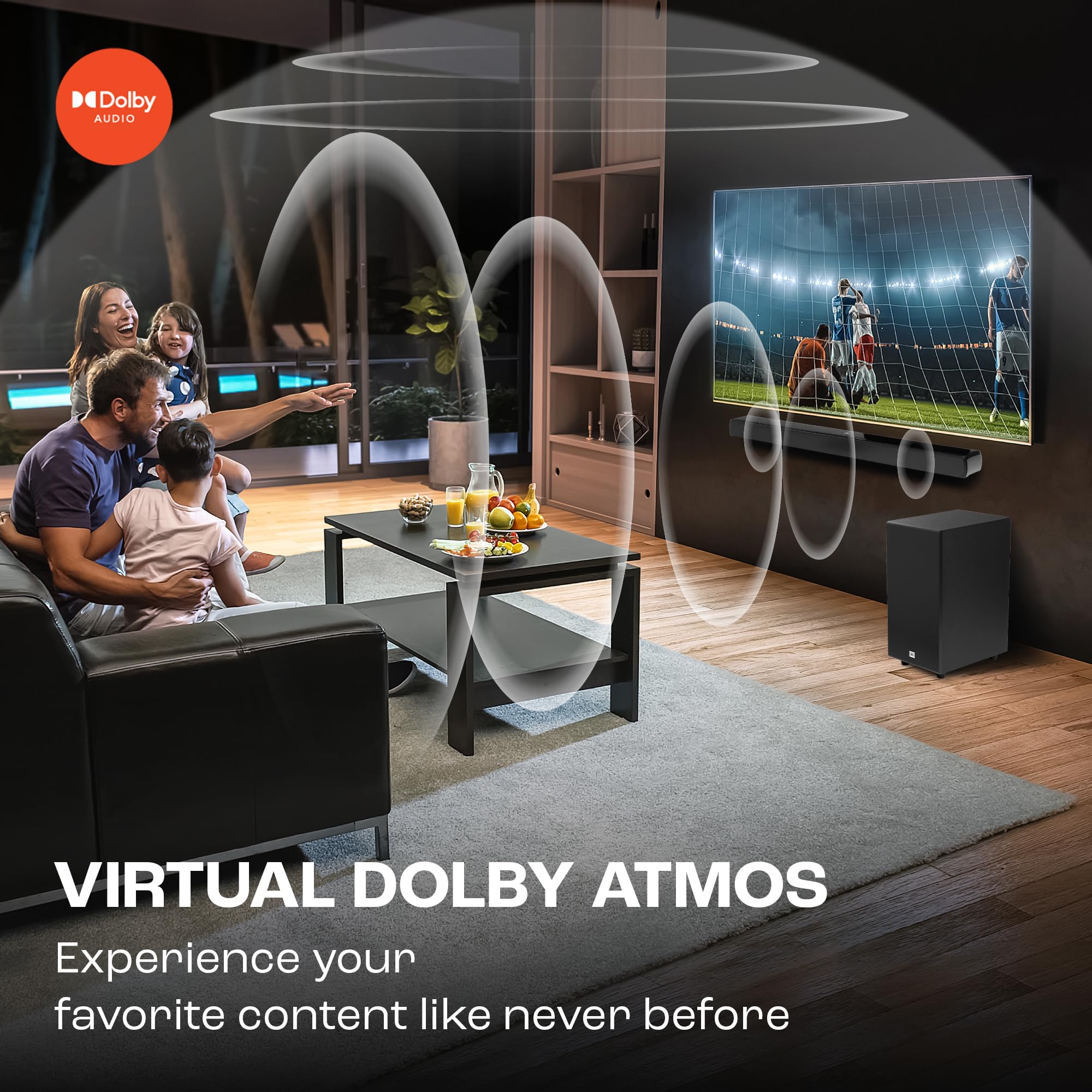 JBL Cinema SB190 Deep Bass, Dolby Atmos Soundbar with Wireless